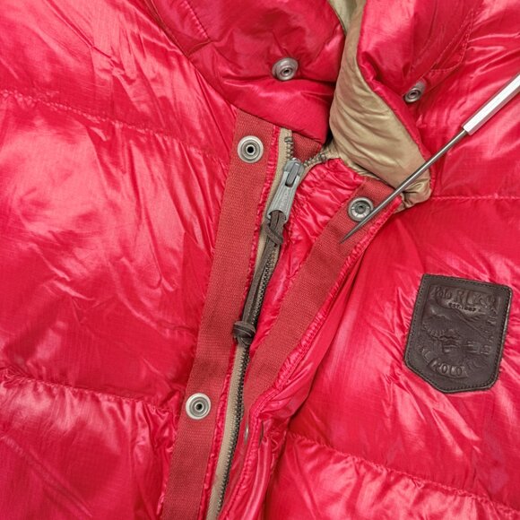 Vintage Polo Ralph Lauren Puffer Vest Snap Front Red Sleeveless Down Size XXL - Picture 6 of 13